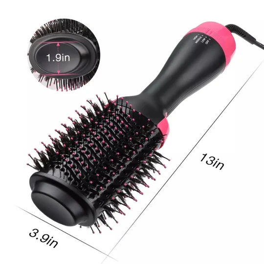 2-in-1 Hot Air Brush, Hair Dryer, Straightener & Volumizer Unisex Use One Step Hot Air Brush (Dryer + Styler)