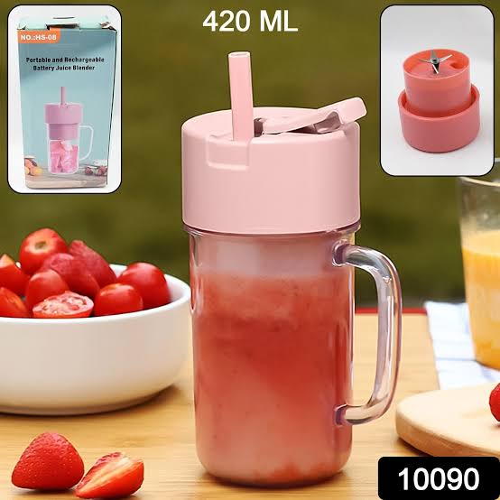Rechargeable Fast Glass Juicer + Free Silicon Straw