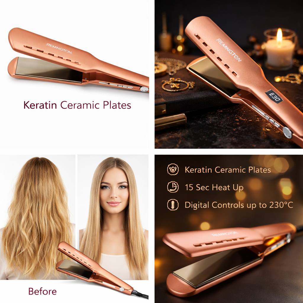 Remington Keratin Therapy Hair Straightener – Smooth, Silky & Salon Finish