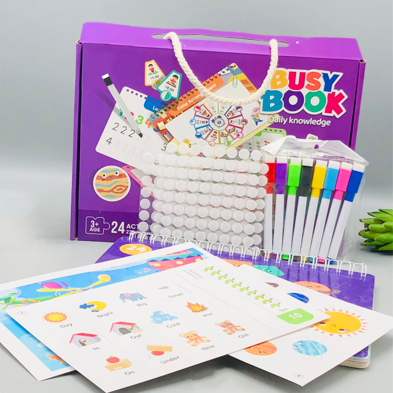 24 Activities Toddlers Time Arrangement Busy Book