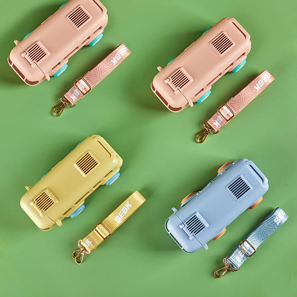 Bus Shape Water Bottle with Straw for Kids