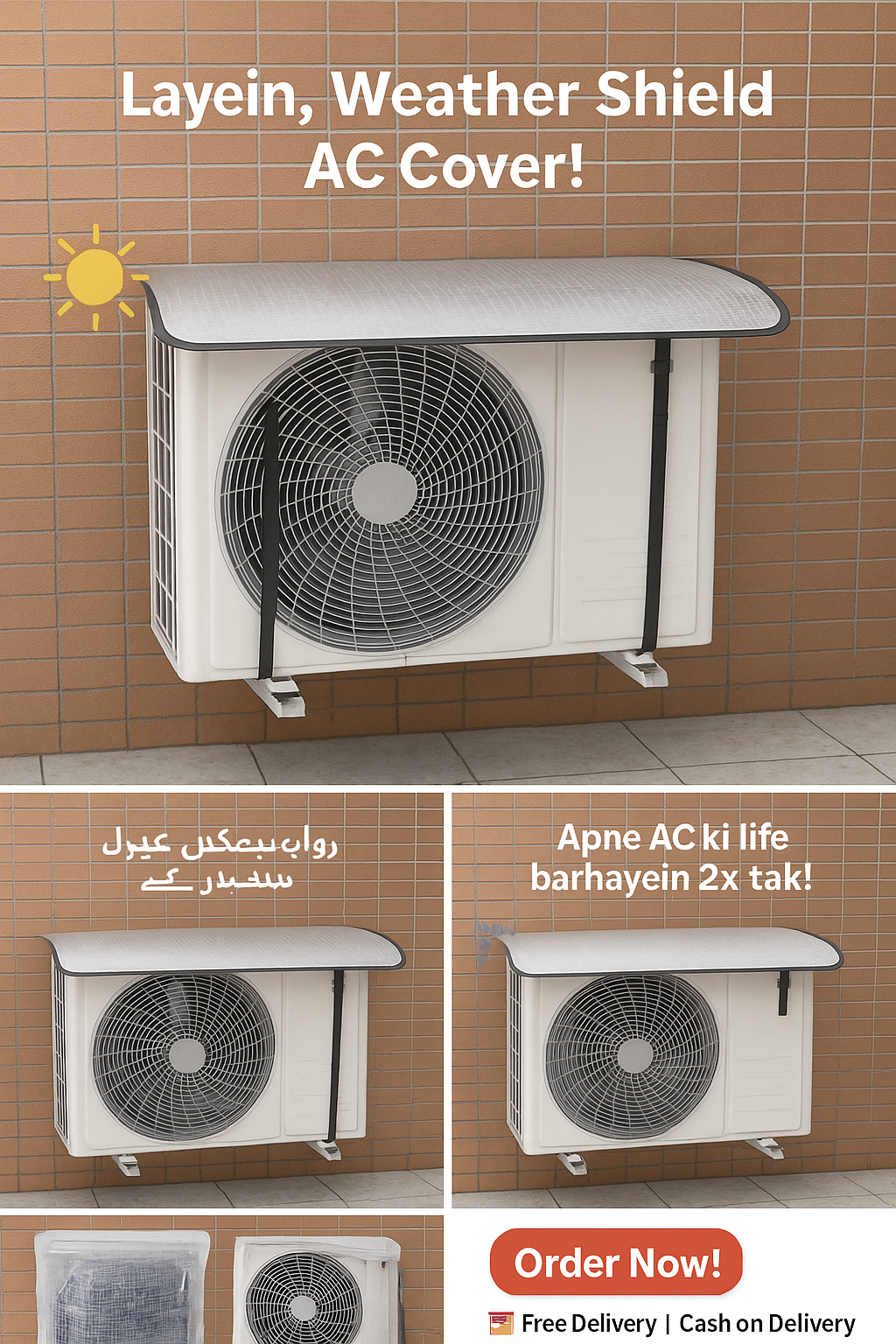 Outdoor Window AC Unit Cover Waterproof & UV Protection