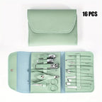 16pcs Manicure Pedicure Grooming Kit, Stainless Steel set